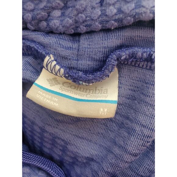 Columbia Womens Purple Waffle Texture Pullover Kangaroo Pocket Medium - Picture 7 of 9